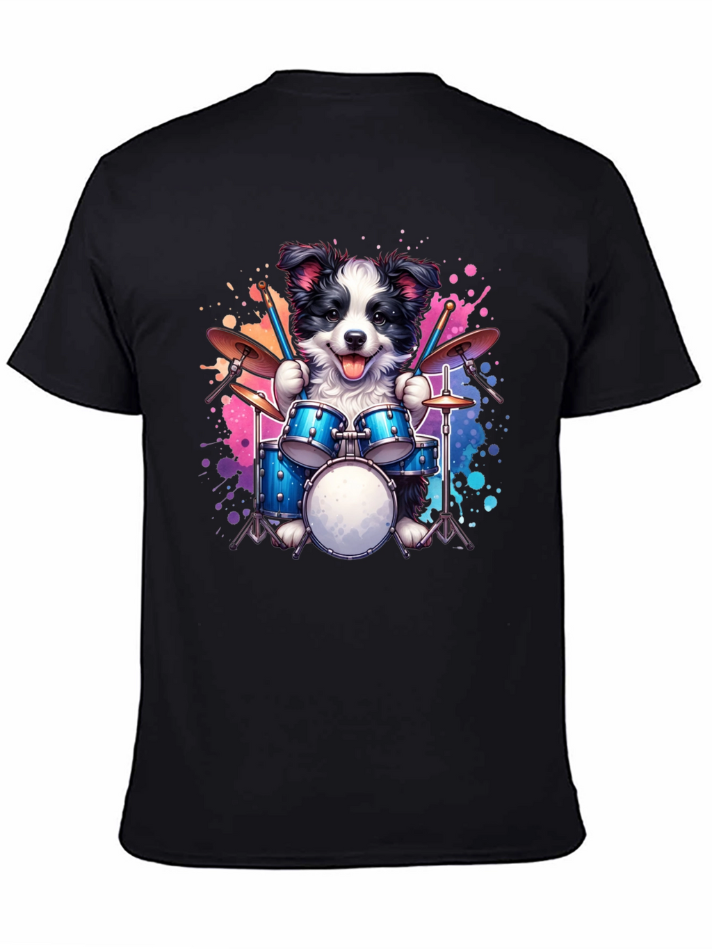Dog Drummer T-Shirt - Playful Pup Percussion