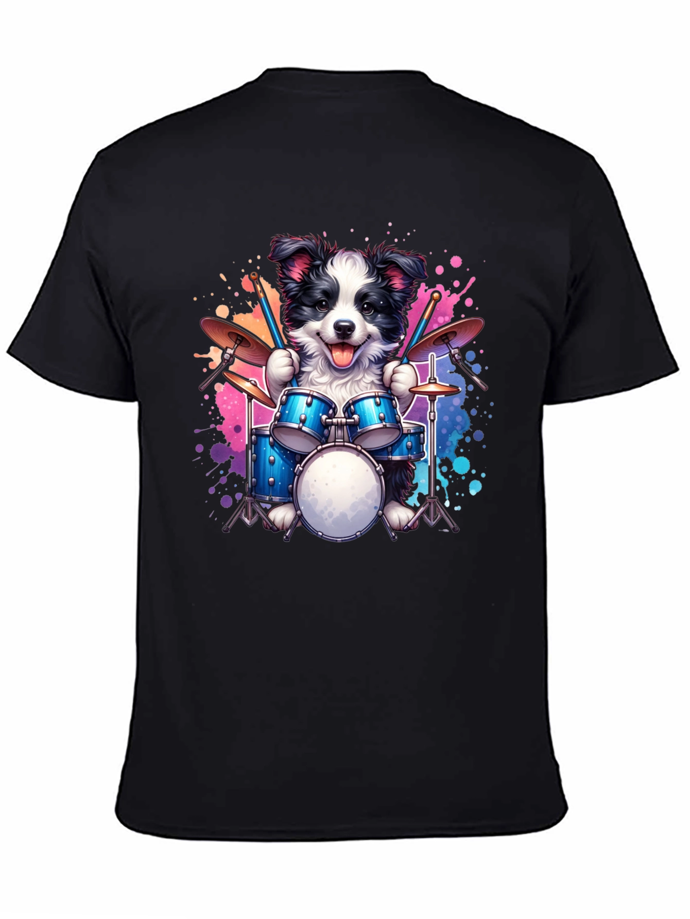 Dog Drummer T-Shirt - Playful Pup Percussion