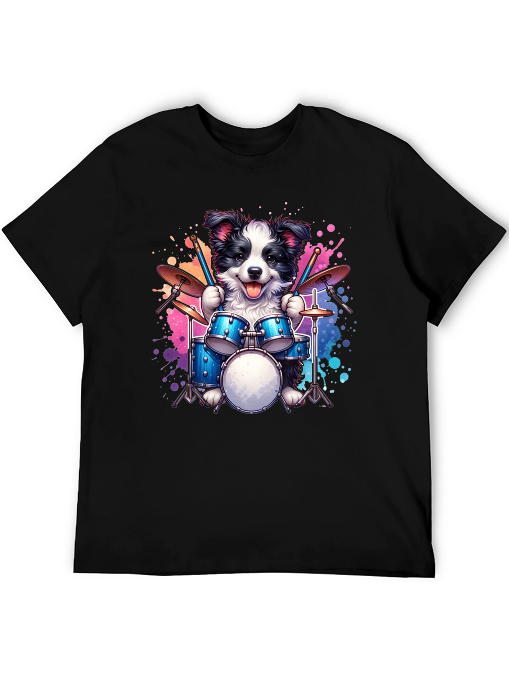 Dog Drummer T-Shirt - Playful Pup Percussion