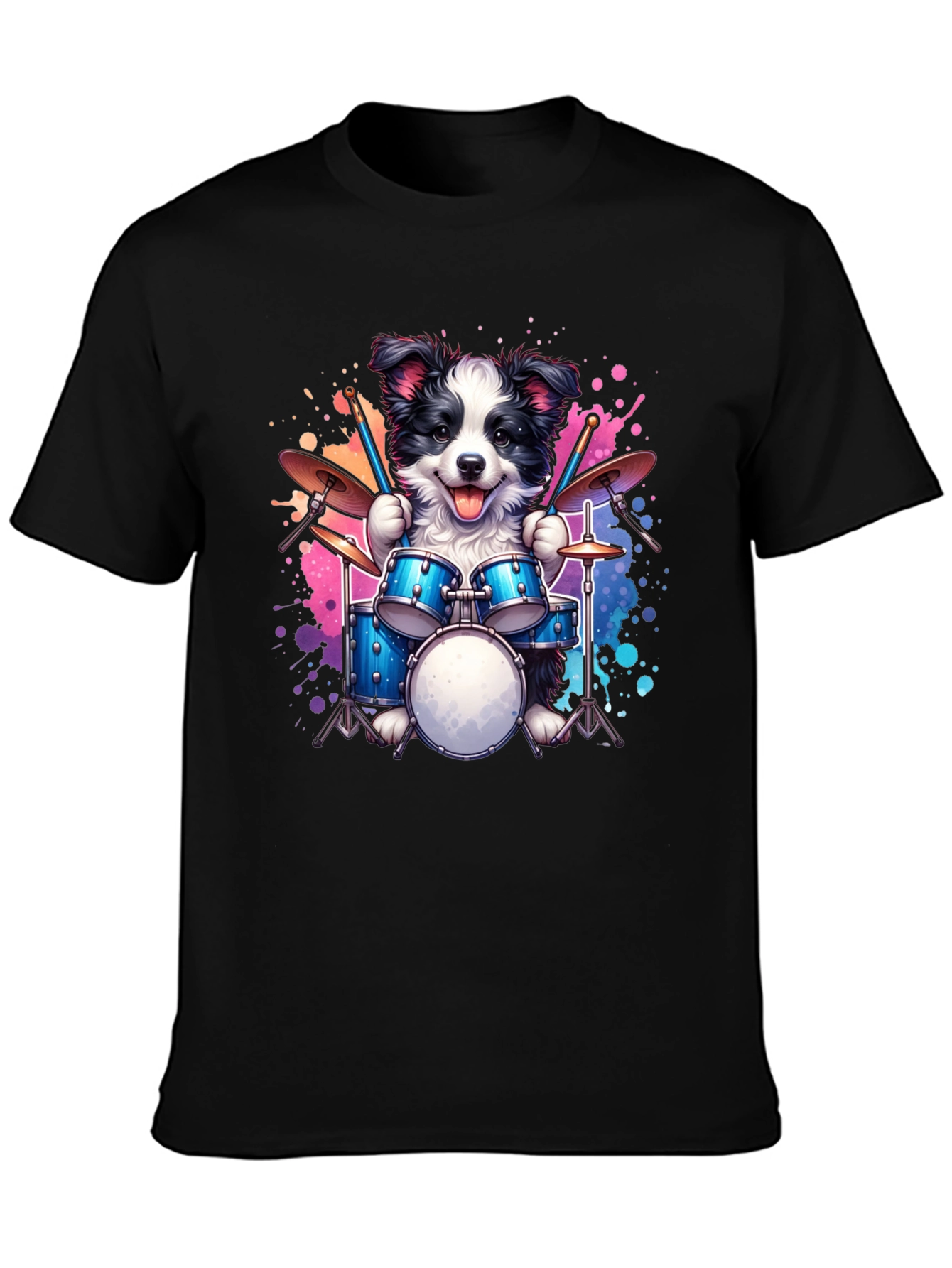 Dog Drummer T-Shirt - Playful Pup Percussion