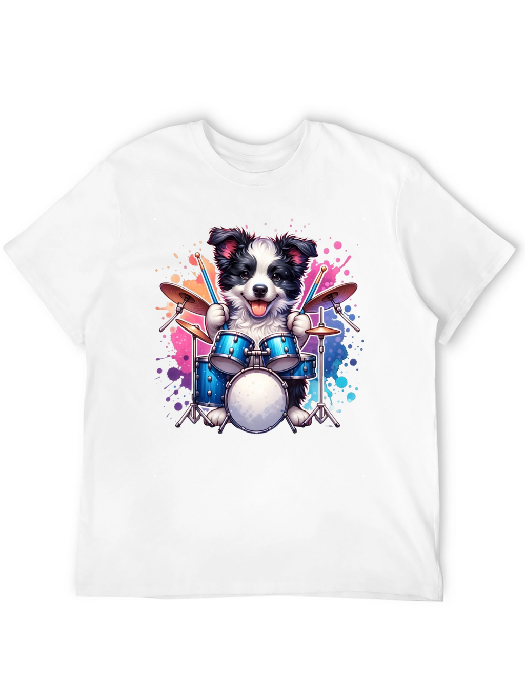 Dog Drummer T-Shirt - Playful Pup Percussion