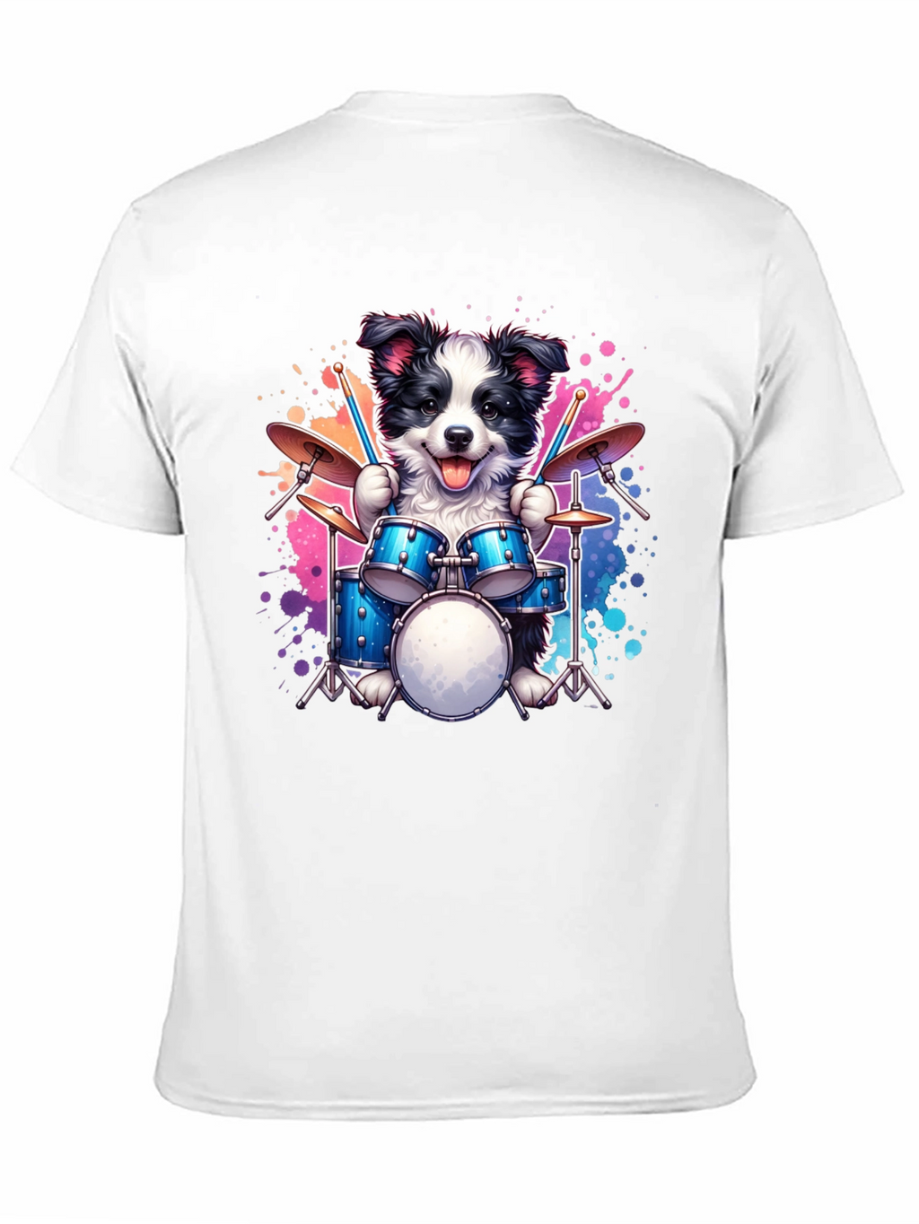 Dog Drummer T-Shirt - Playful Pup Percussion