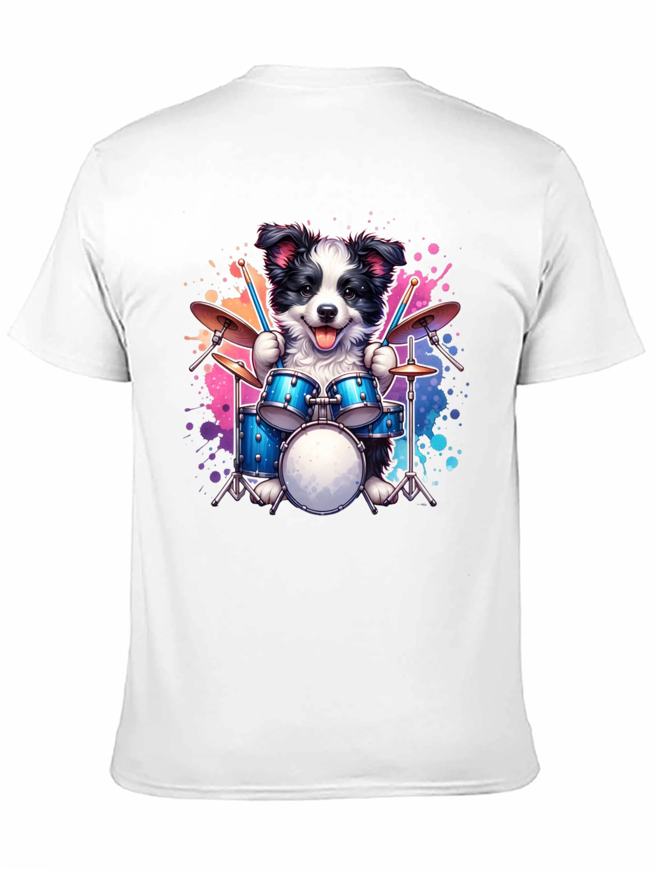 Dog Drummer T-Shirt - Playful Pup Percussion