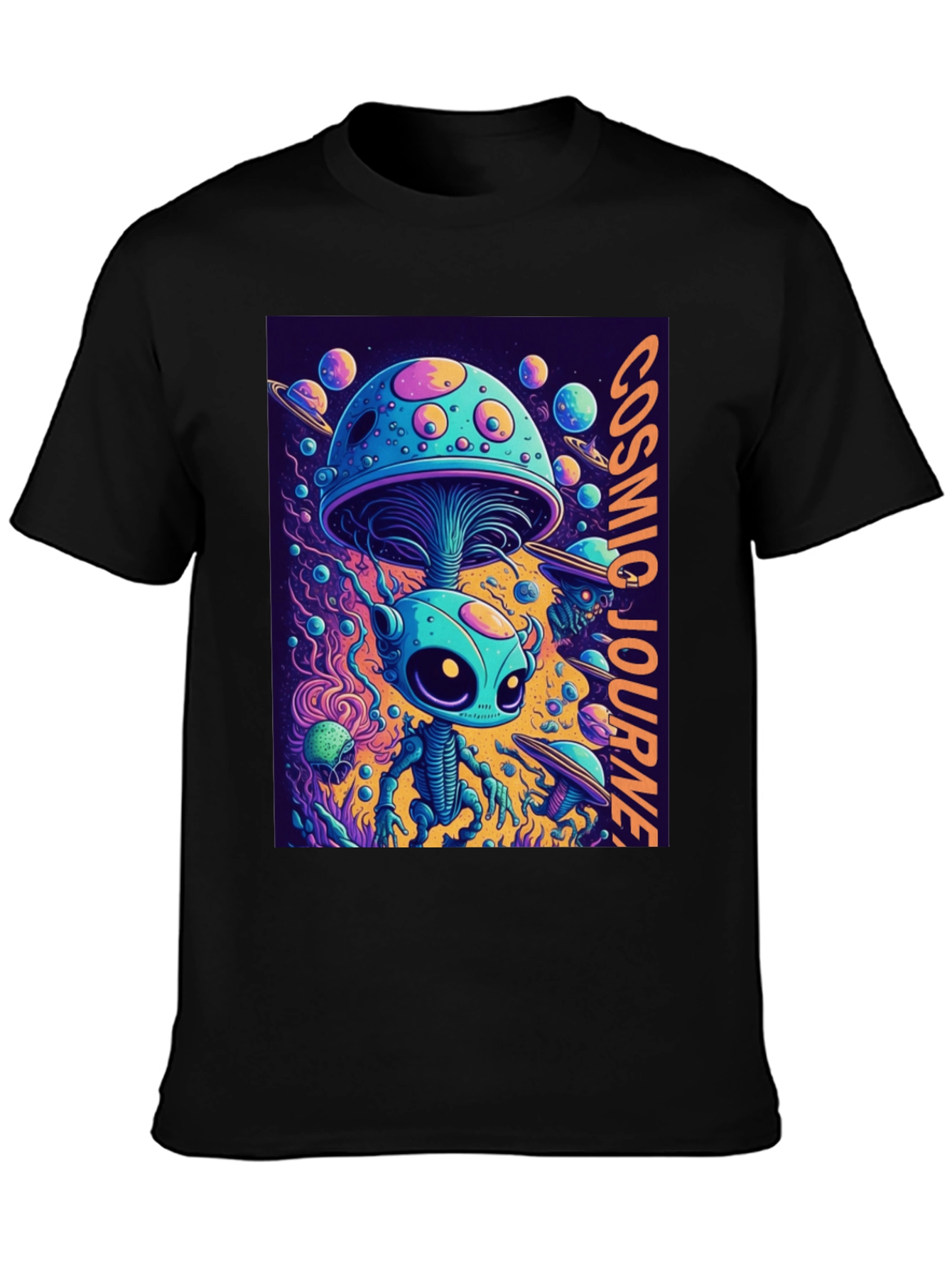 Cosmic Journey Alien Mushroom T-Shirt
