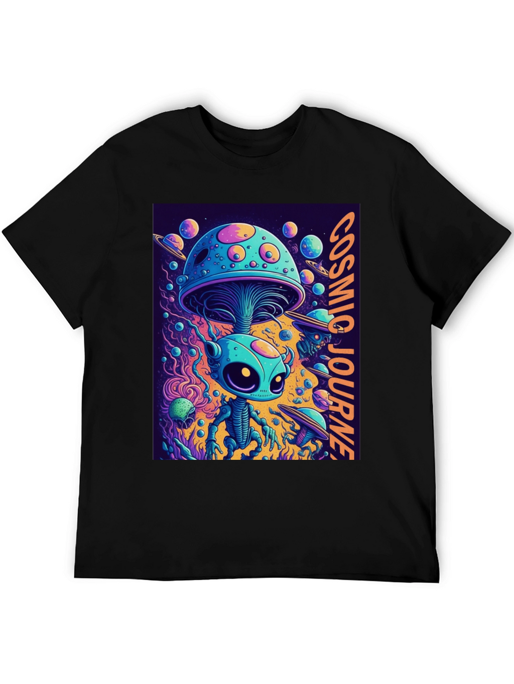 Cosmic Journey Alien Mushroom T-Shirt