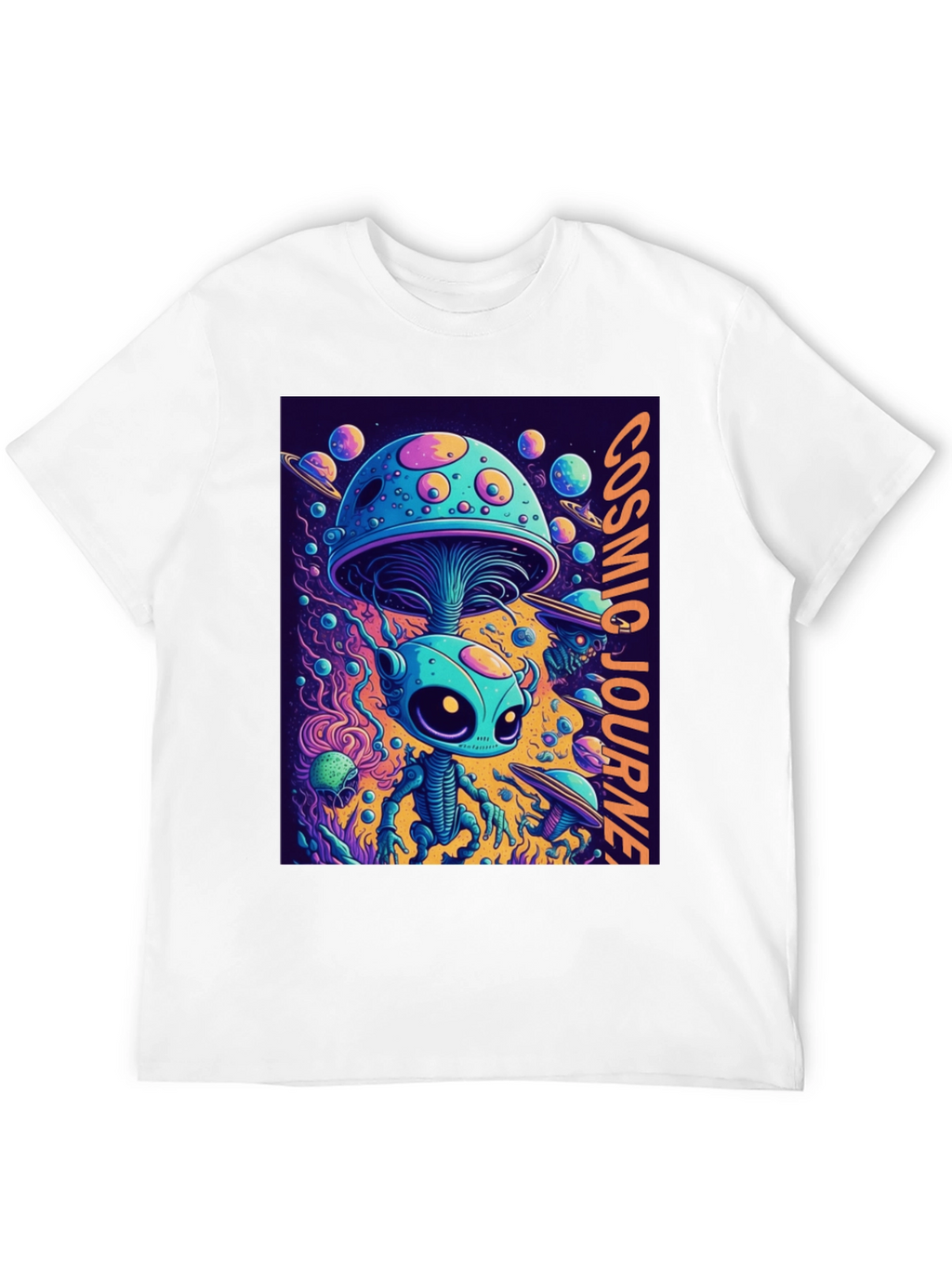 Cosmic Journey Alien Mushroom T-Shirt