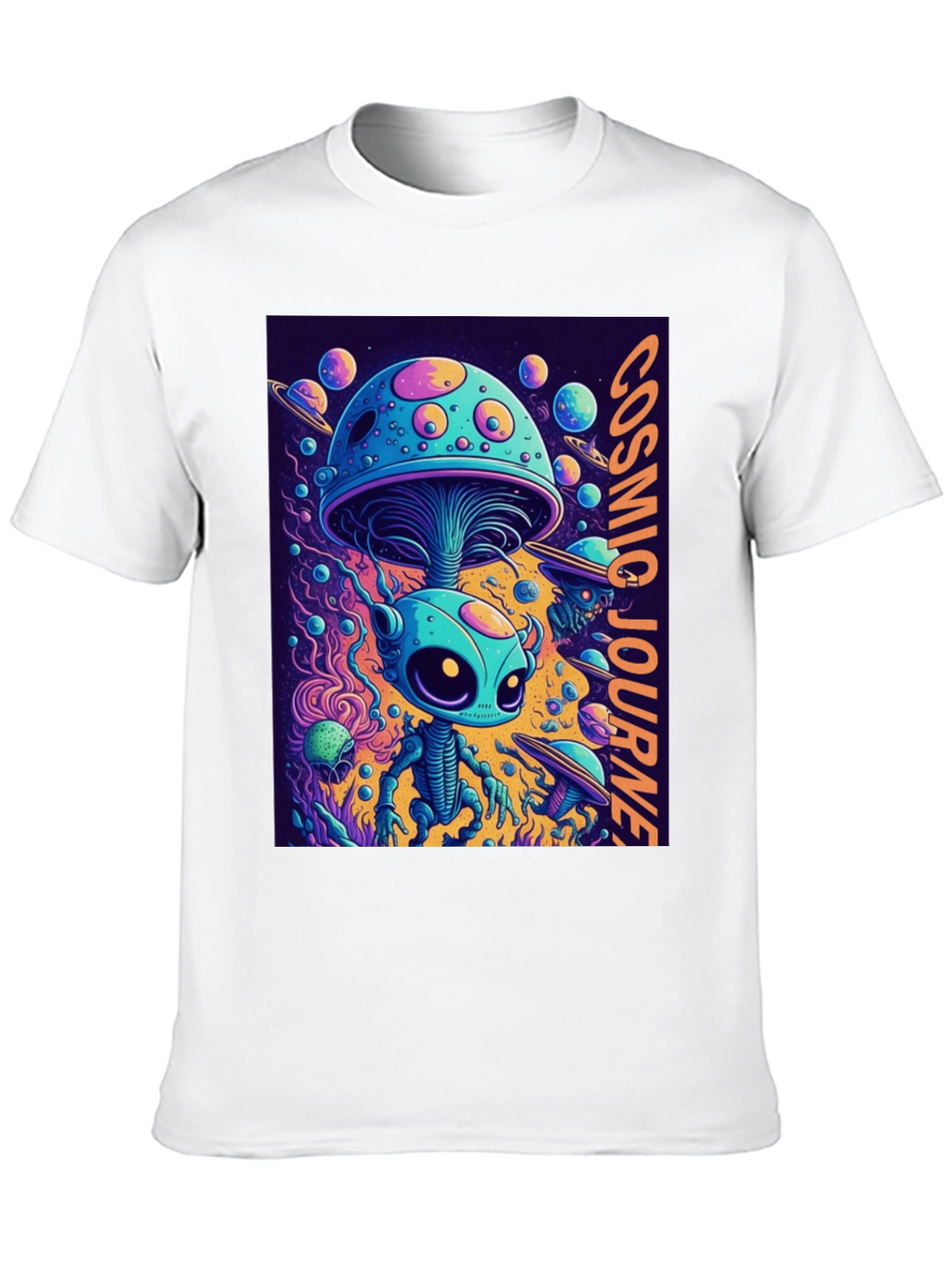 Cosmic Journey Alien Mushroom T-Shirt