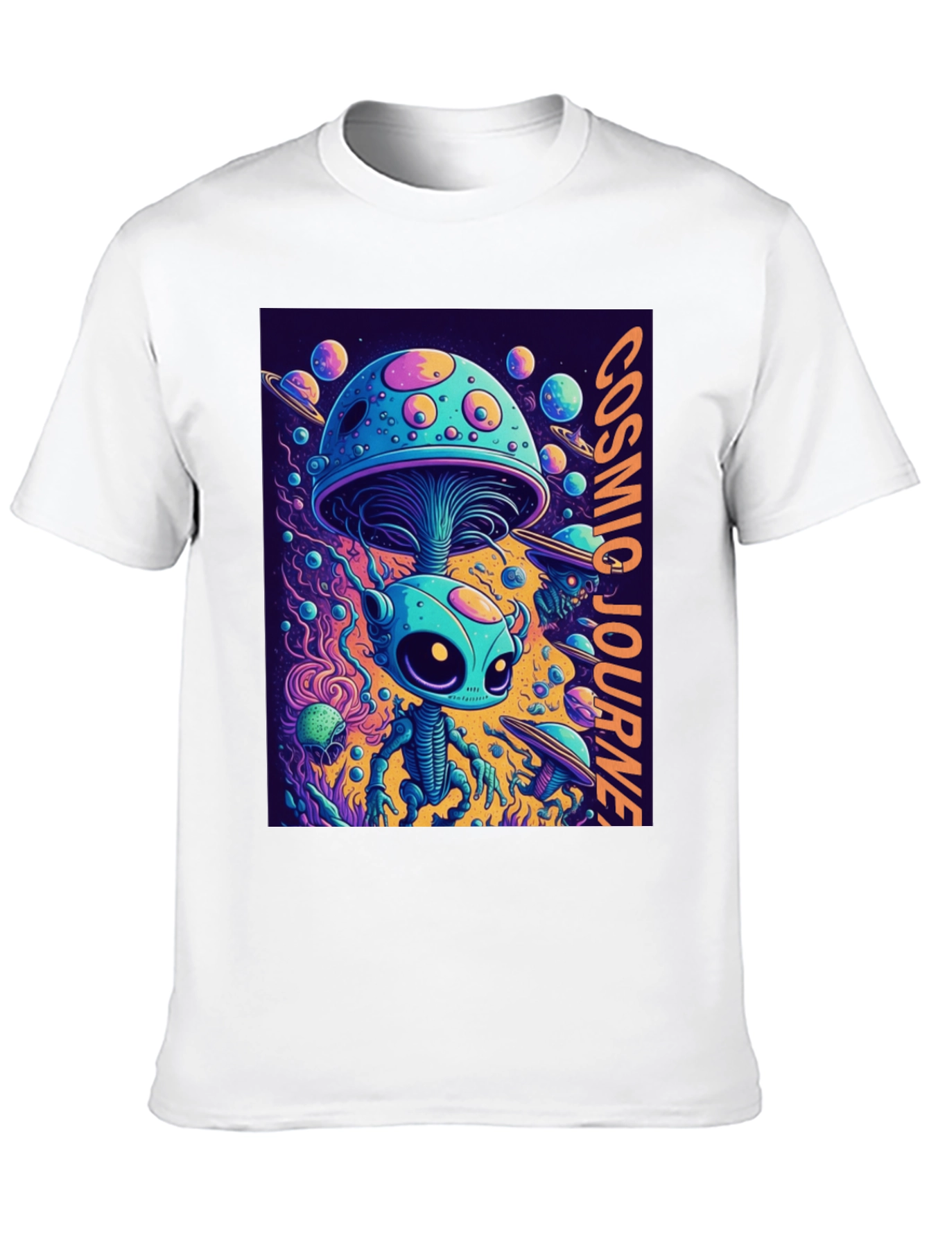Cosmic Journey Alien Mushroom T-Shirt