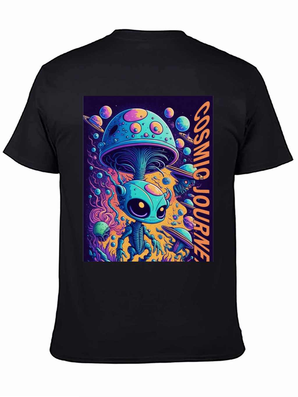 Cosmic Journey Alien Mushroom T-Shirt