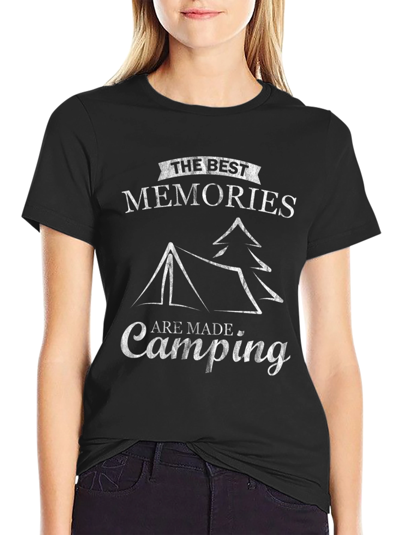 Camping Memories Graphic Tee - Black