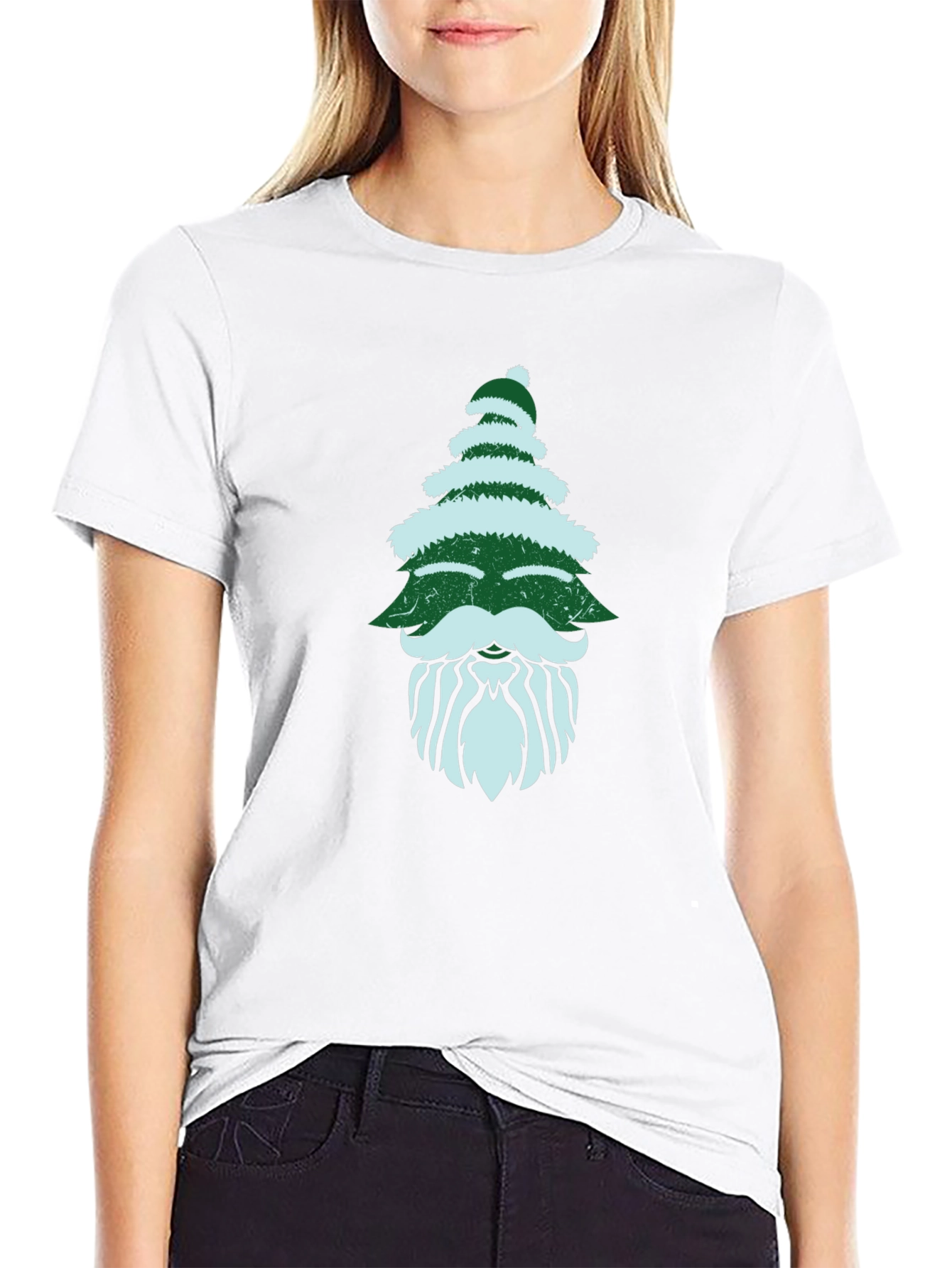 Christmas Tree Beard Graphic Tee - Holiday Fun!