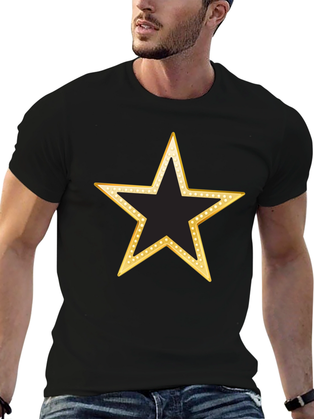 Starry Black Tee - Shine Bright!