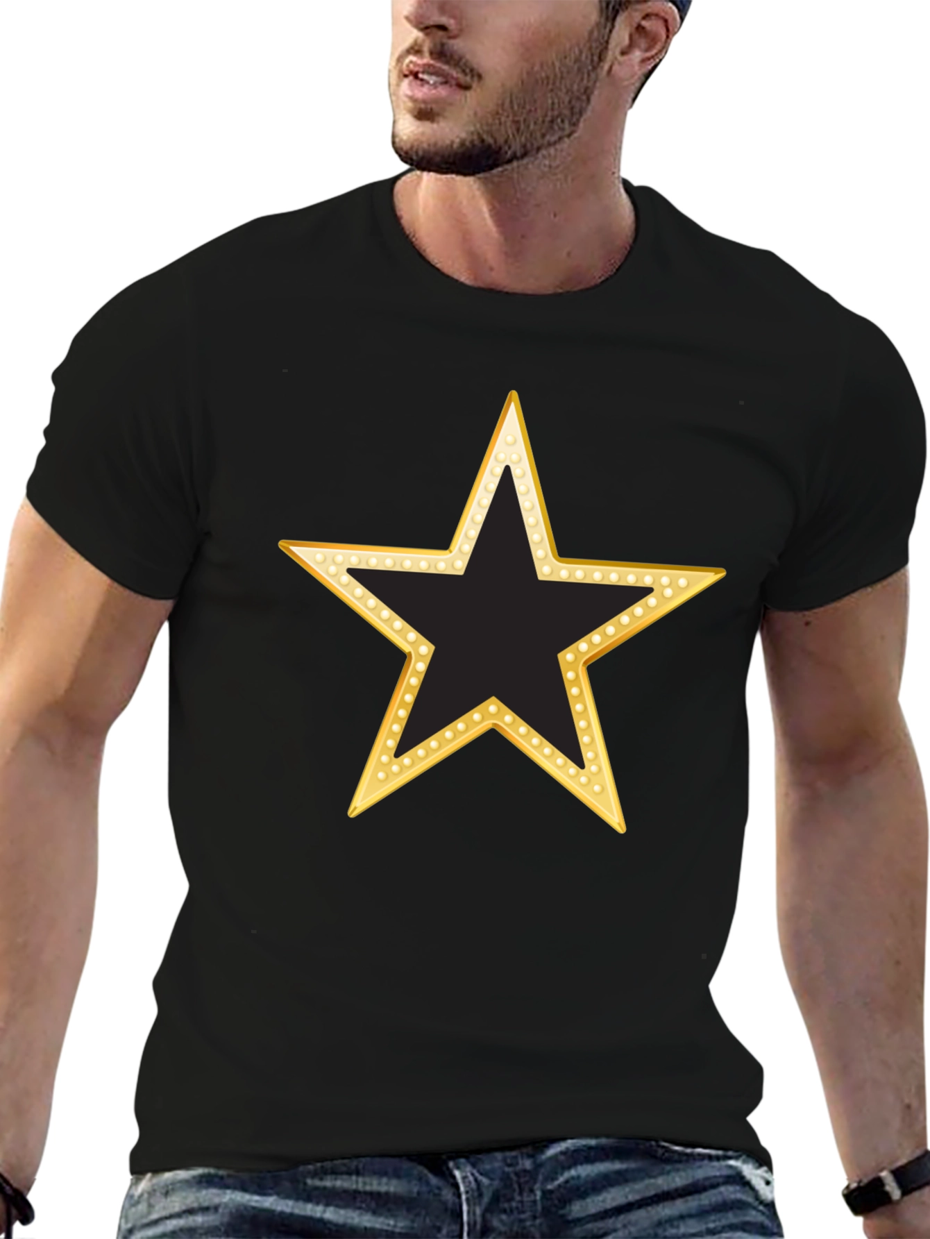 Starry Black Tee - Shine Bright!