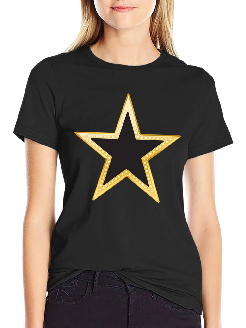 Starry Black Tee - Shine Bright!