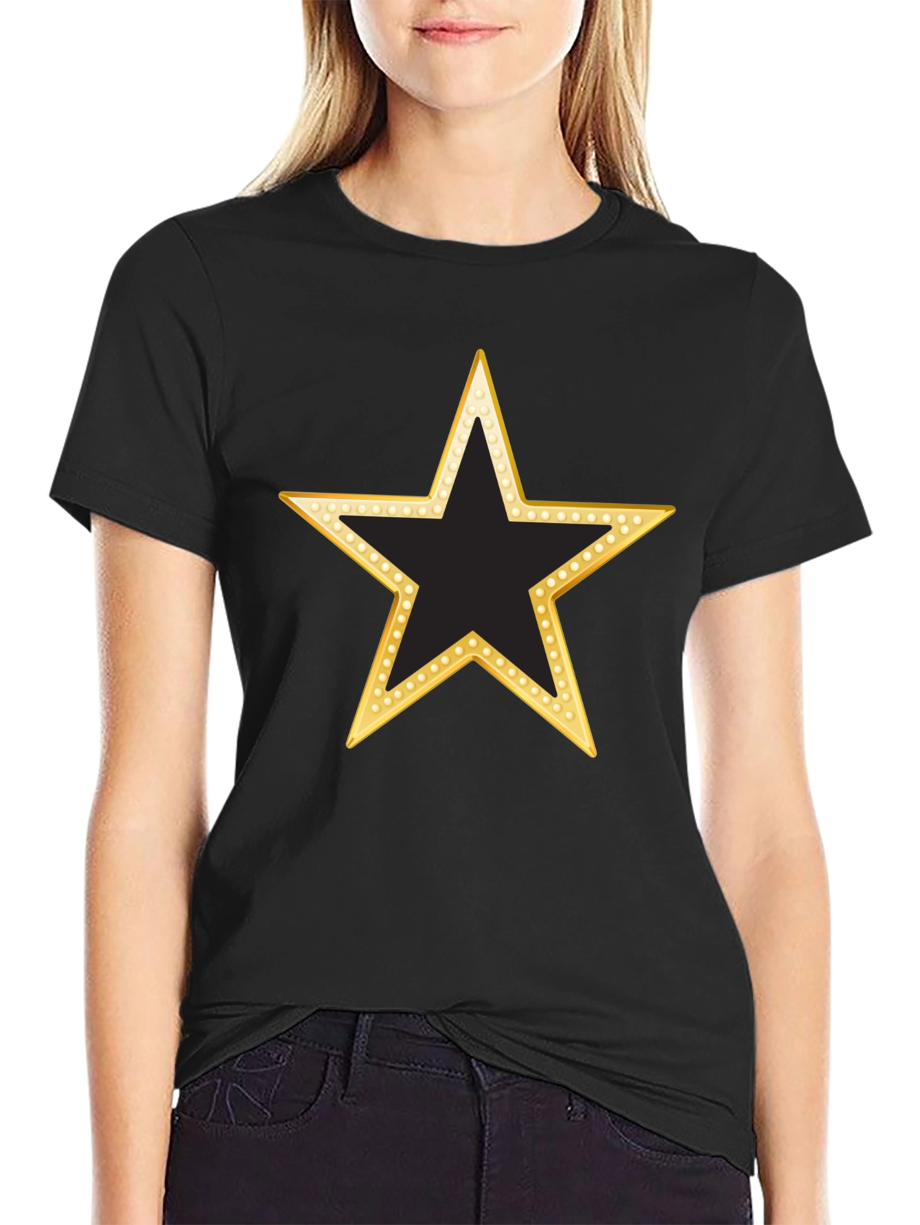 Starry Black Tee - Shine Bright!