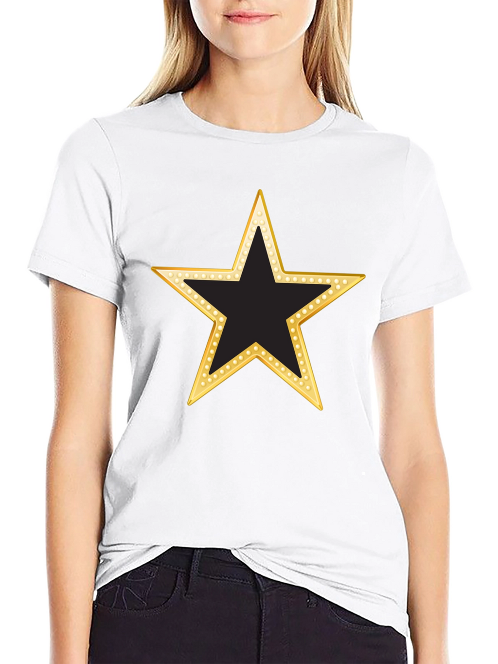 Starry Black Tee - Shine Bright!