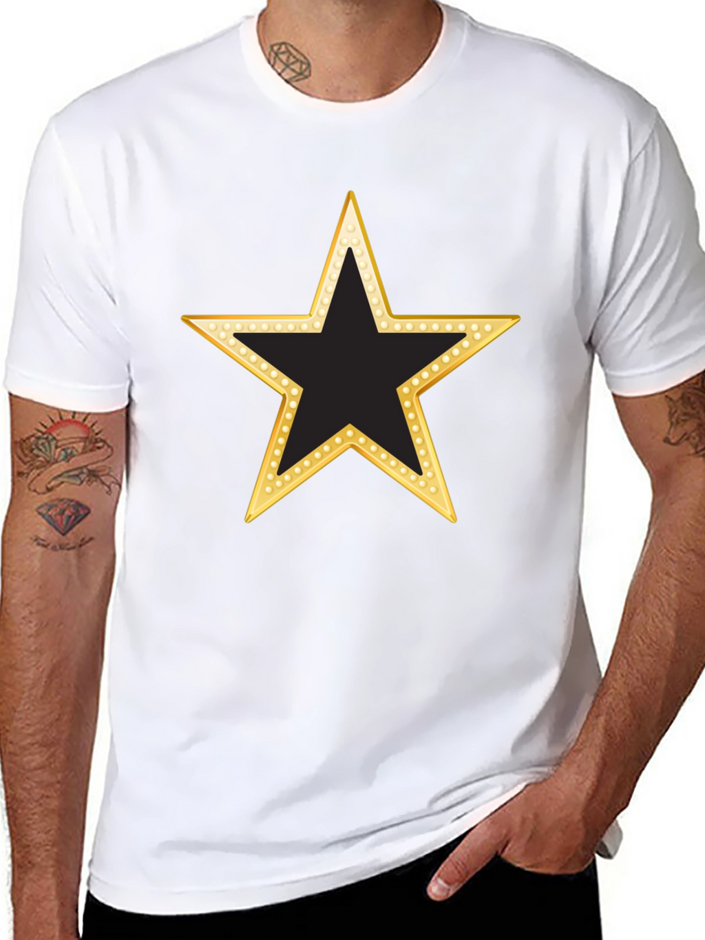 Starry Black Tee - Shine Bright!
