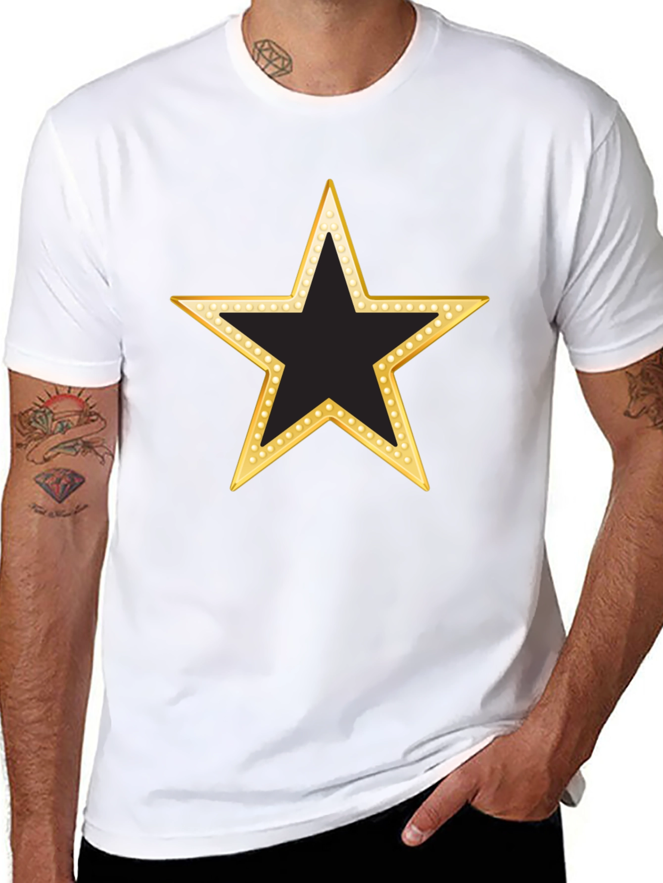 Starry Black Tee - Shine Bright!