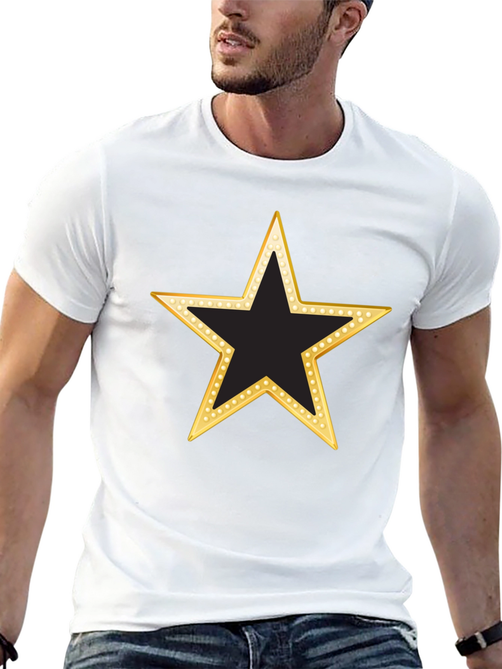 Starry Black Tee - Shine Bright!