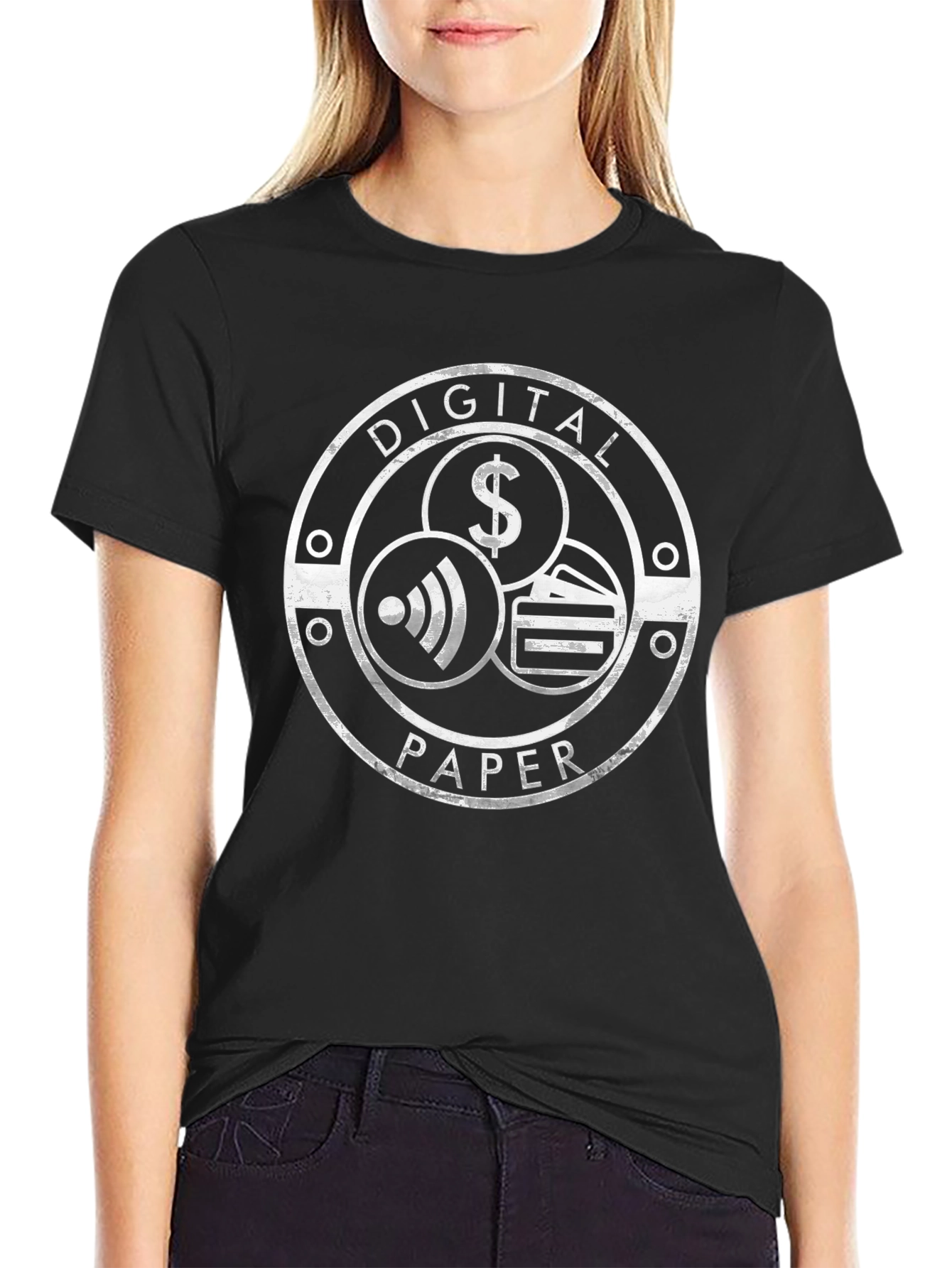 Digital Paper Tee - Modern Finance Shirt