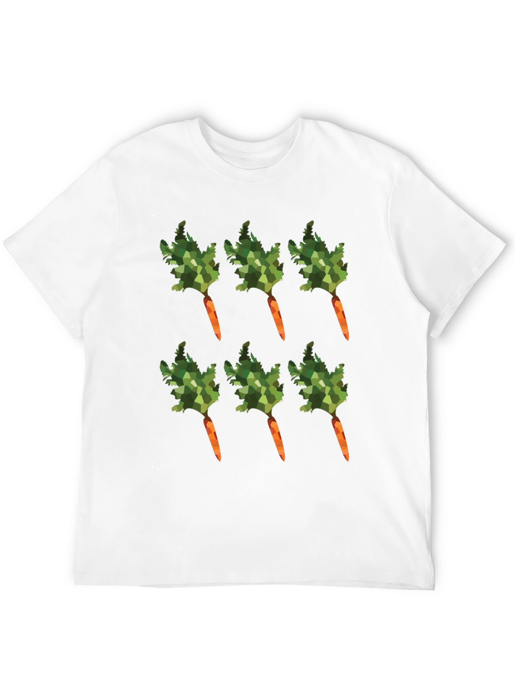 Carrot Pattern T-Shirt - Unique Vegetable Design