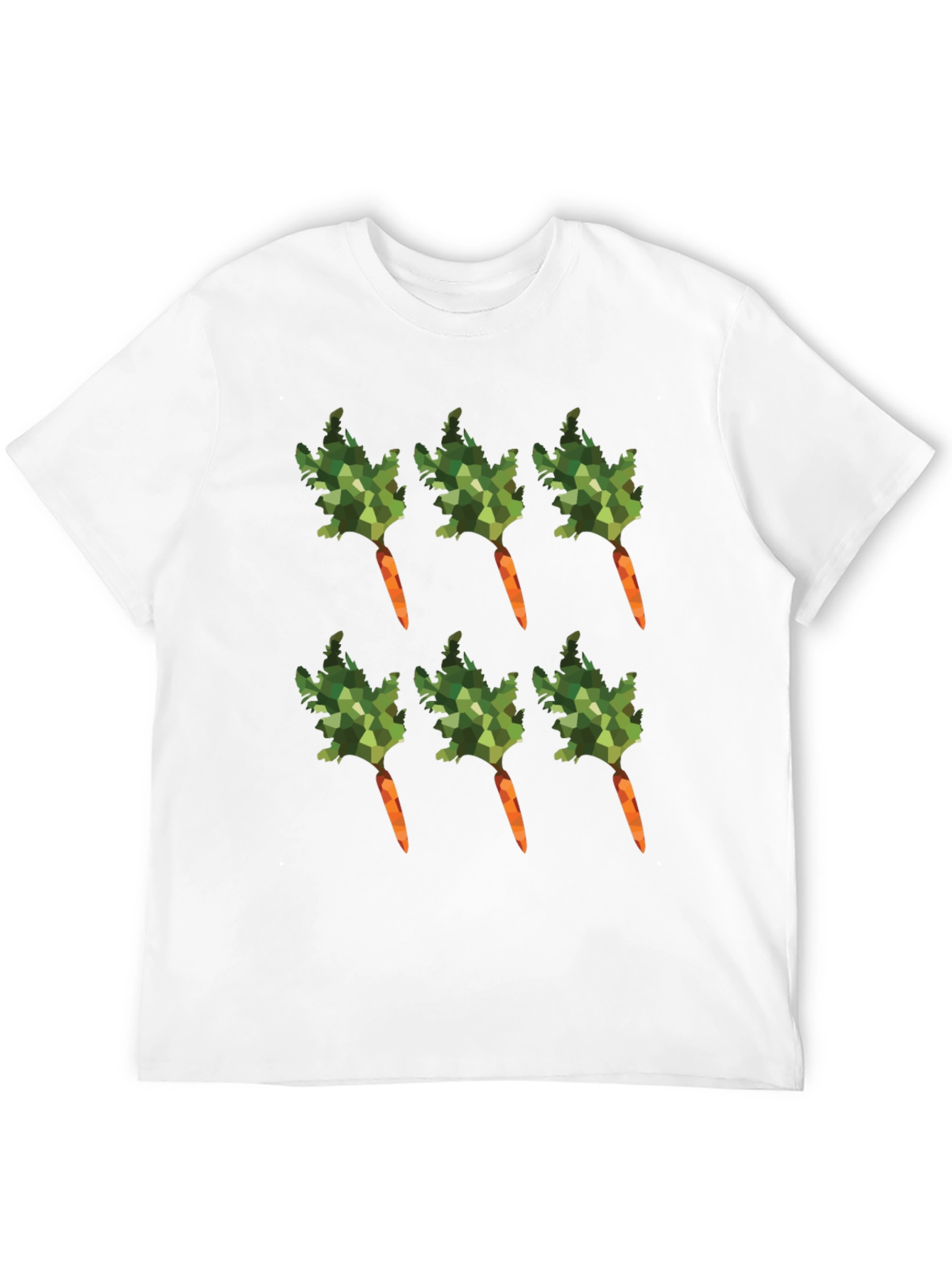 Carrot Pattern T-Shirt - Unique Vegetable Design