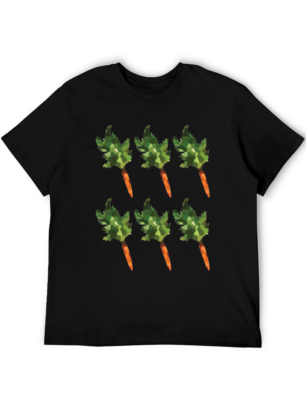 Carrot Pattern T-Shirt - Unique Vegetable Design