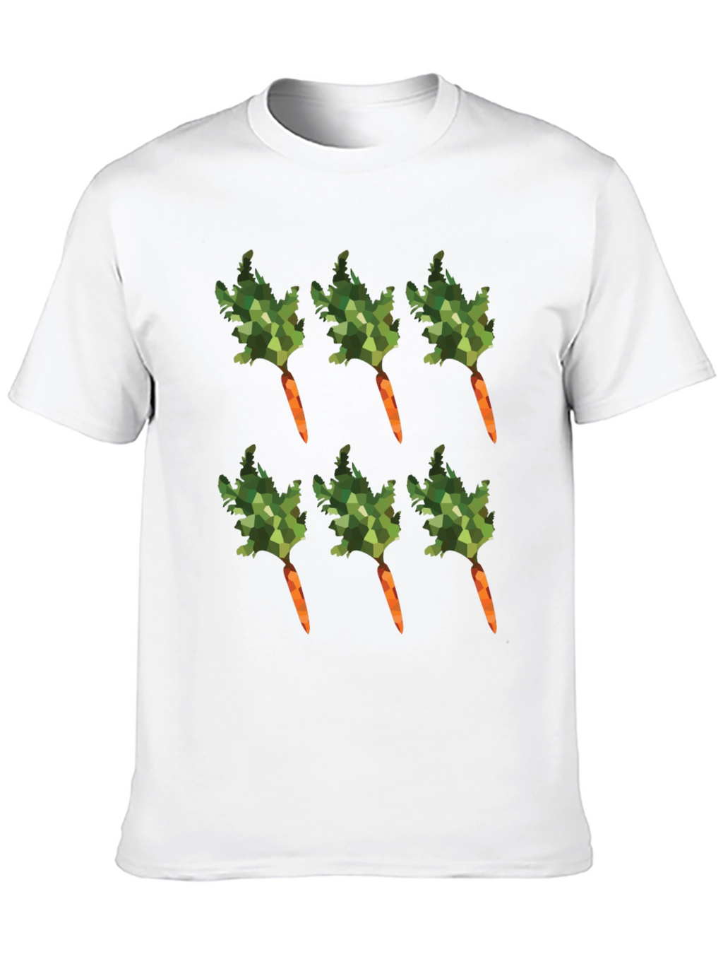 Carrot Pattern T-Shirt - Unique Vegetable Design