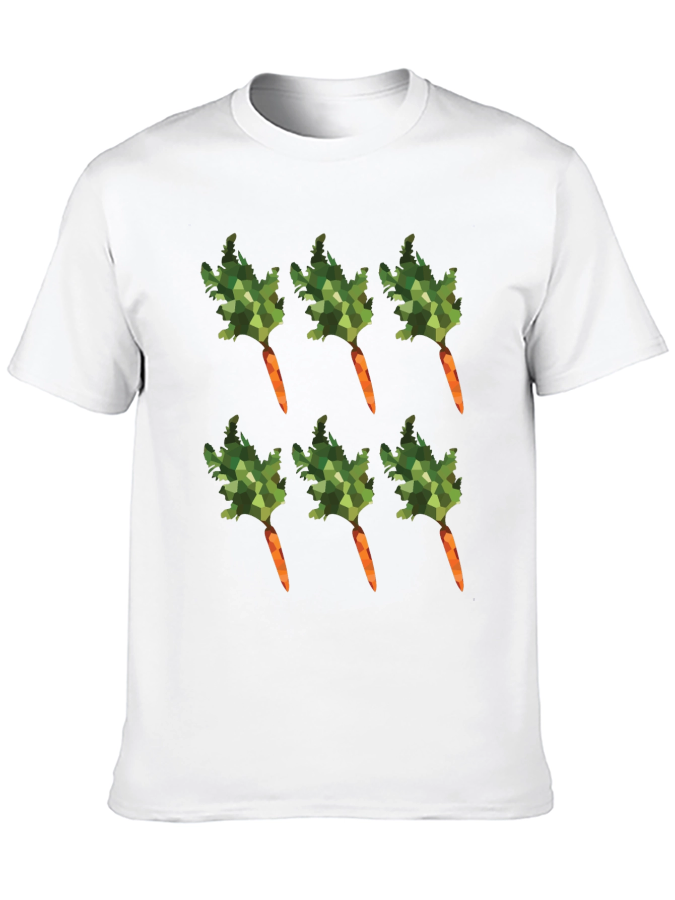 Carrot Pattern T-Shirt - Unique Vegetable Design