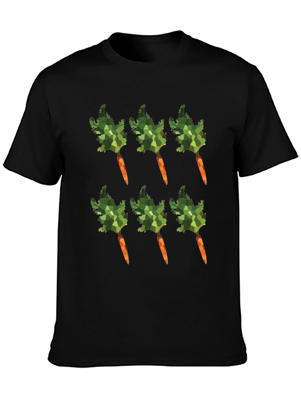 Carrot Pattern T-Shirt - Unique Vegetable Design