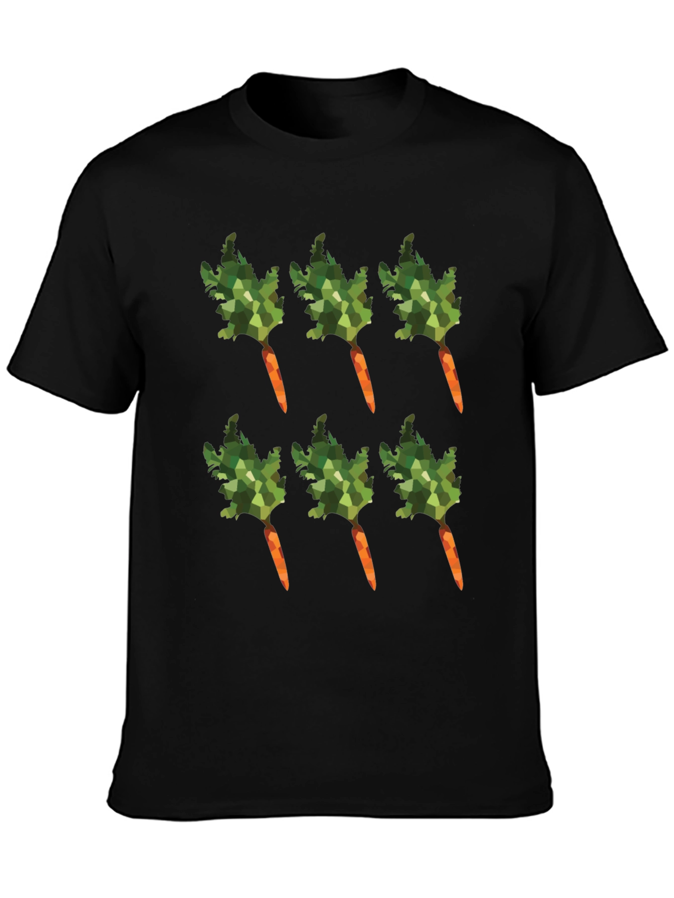 Carrot Pattern T-Shirt - Unique Vegetable Design