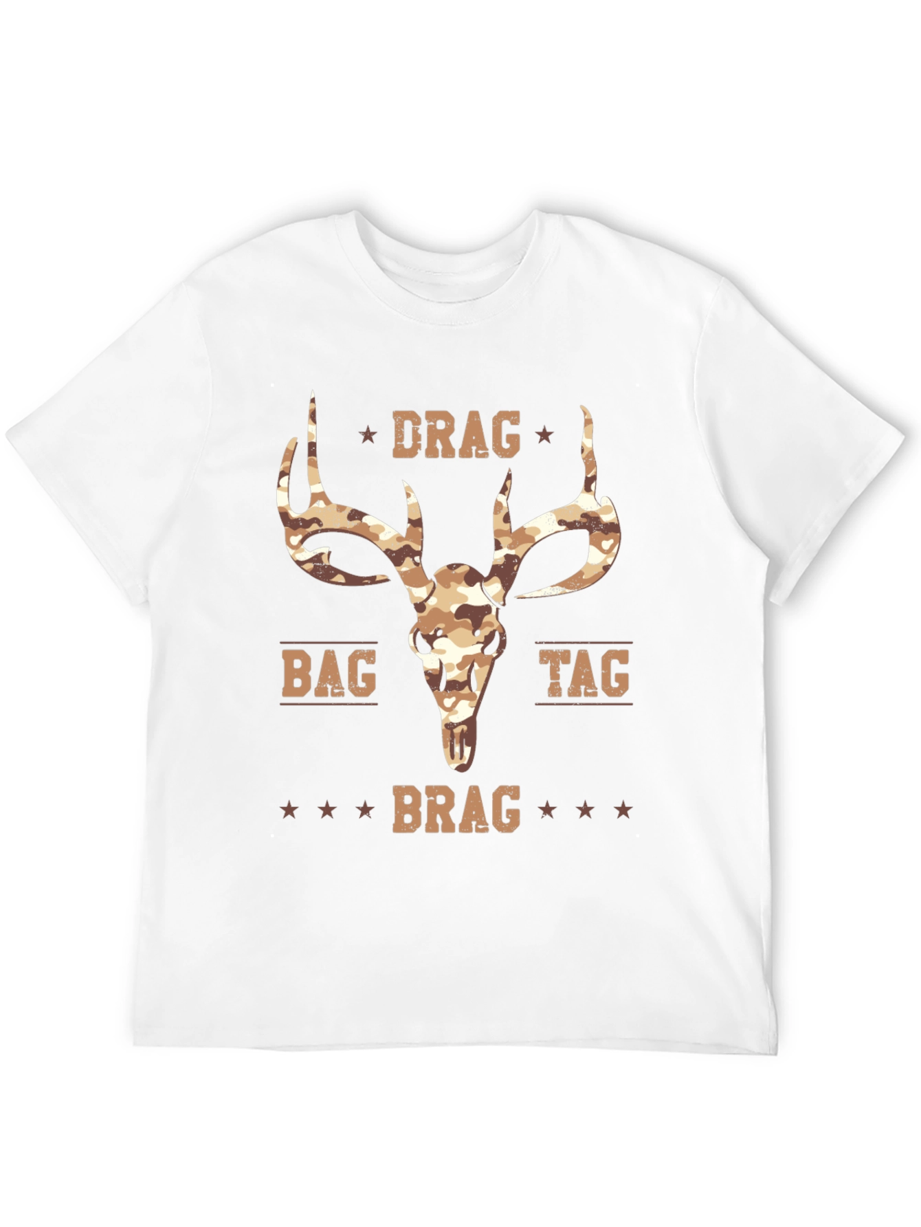Camouflage Deer Skull Hunting T-Shirt