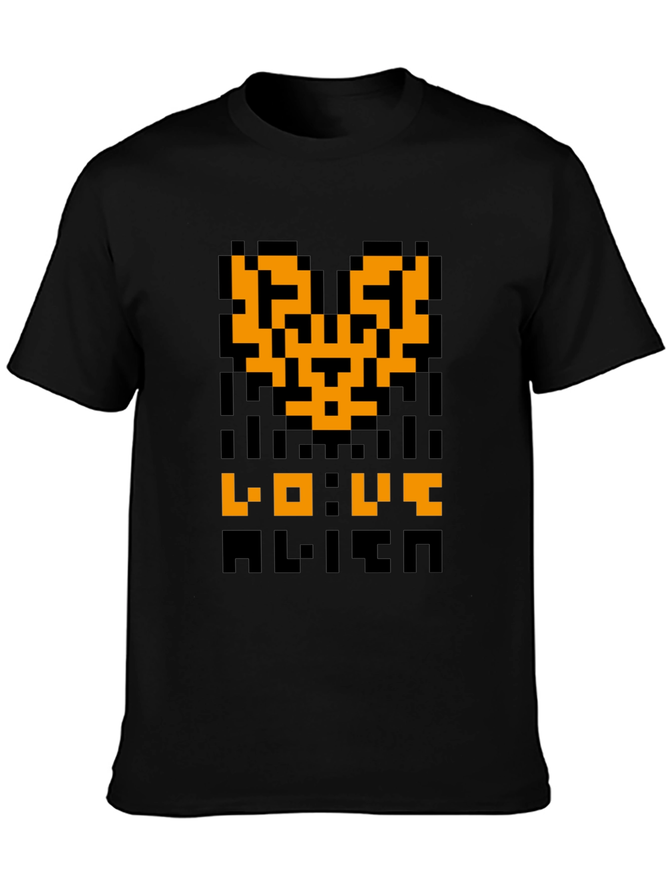 Pixel Alien Love Graphic Tee - Retro Gaming Shirt