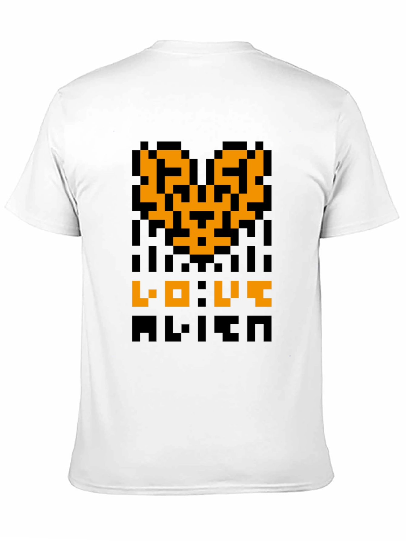 Pixel Alien Love Graphic Tee - Retro Gaming Shirt