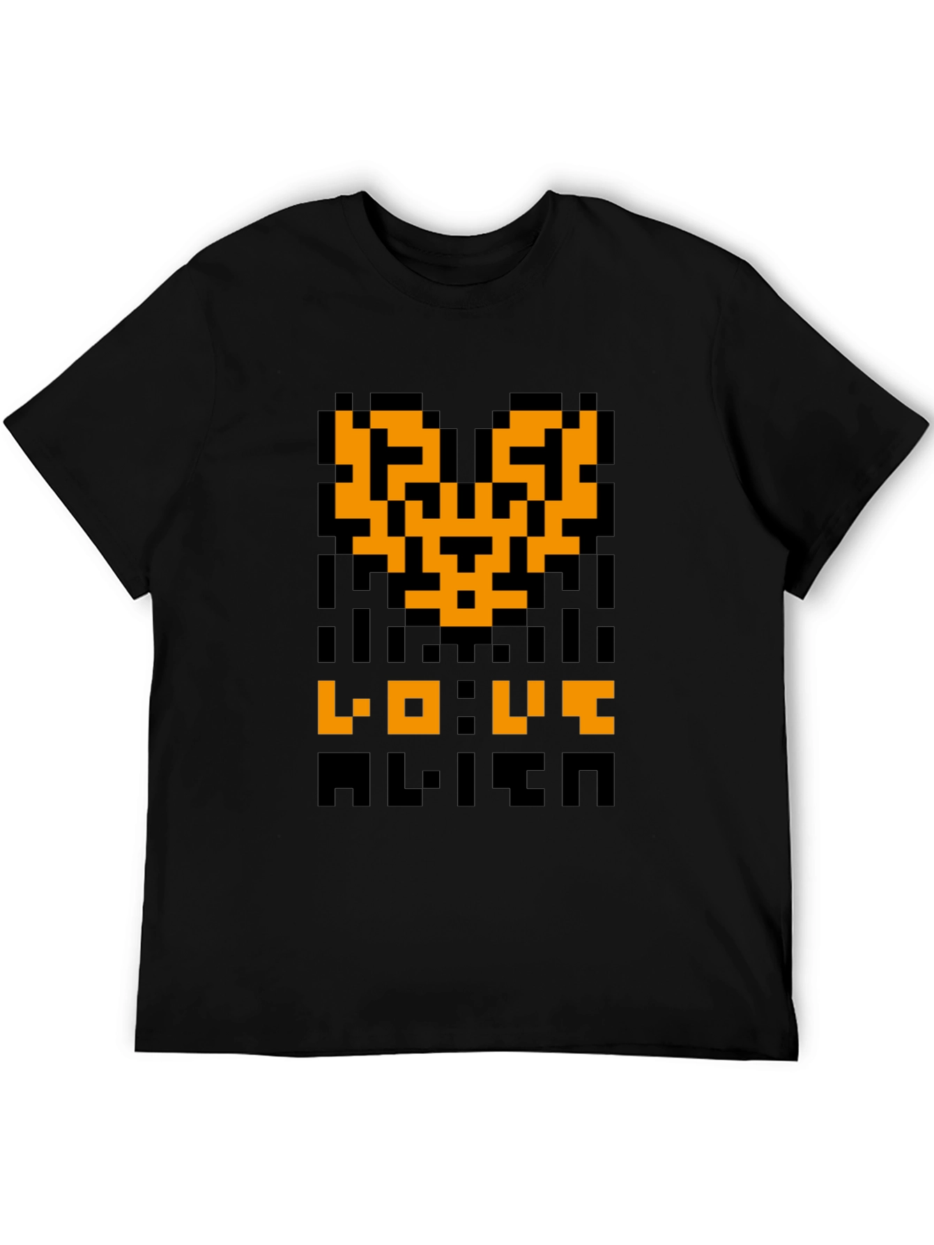 Pixel Alien Love Graphic Tee - Retro Gaming Shirt