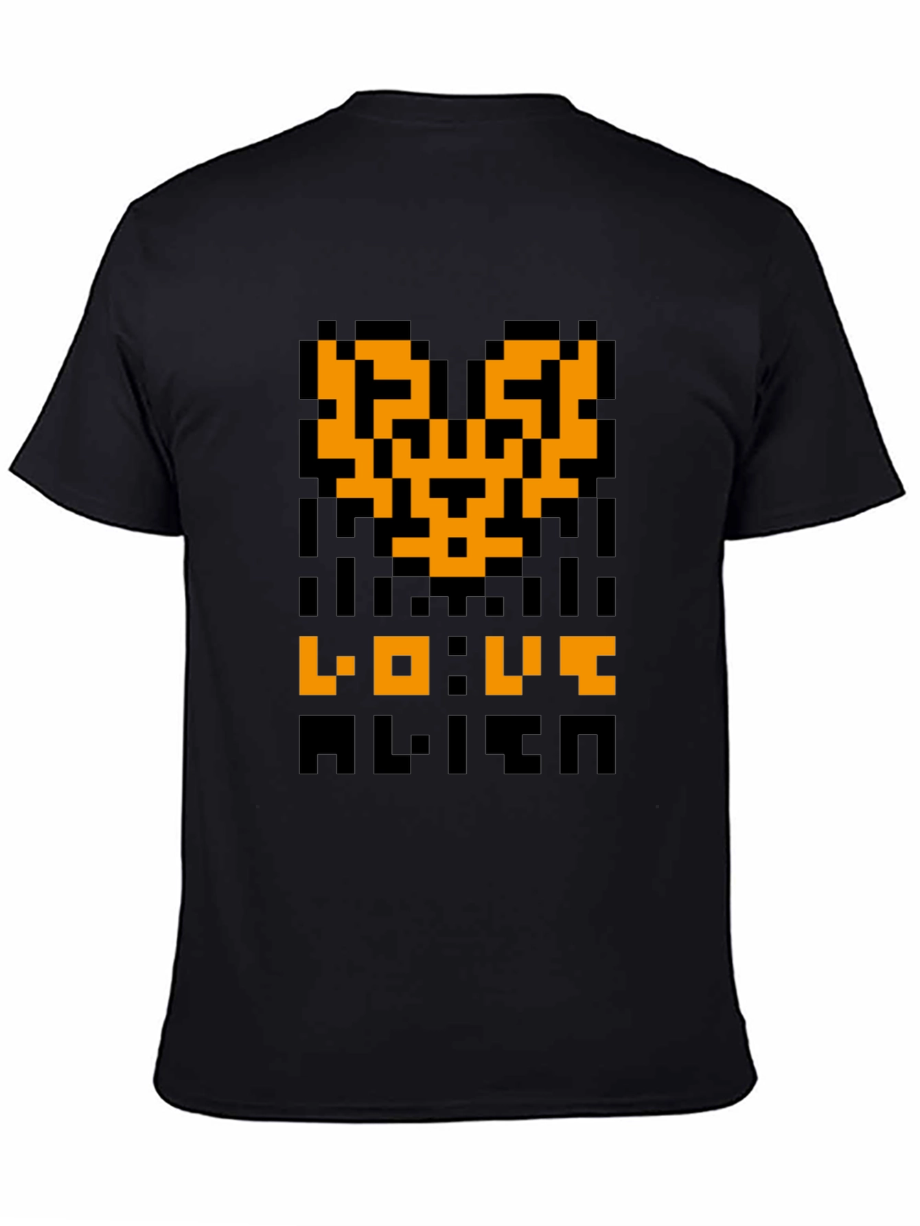 Pixel Alien Love Graphic Tee - Retro Gaming Shirt