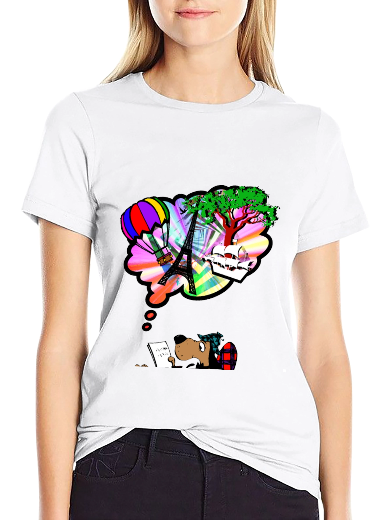 Dreaming Dog Graphic T-Shirt