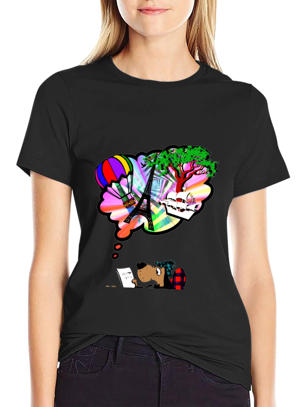 Dreaming Dog Graphic T-Shirt