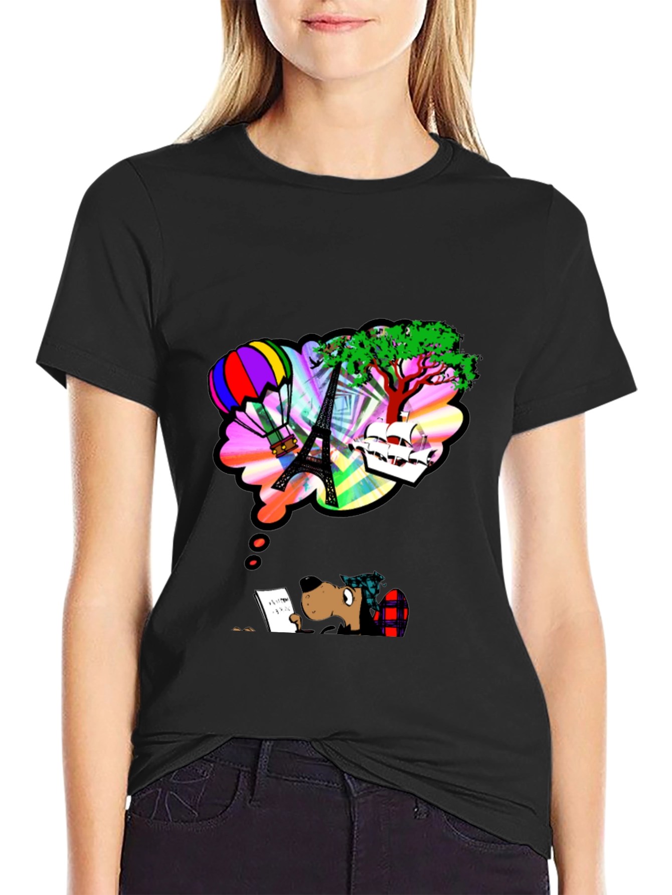 Dreaming Dog Graphic T-Shirt