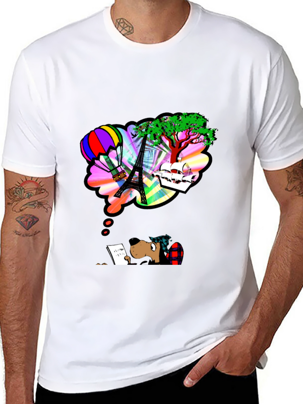 Dreaming Dog Graphic T-Shirt