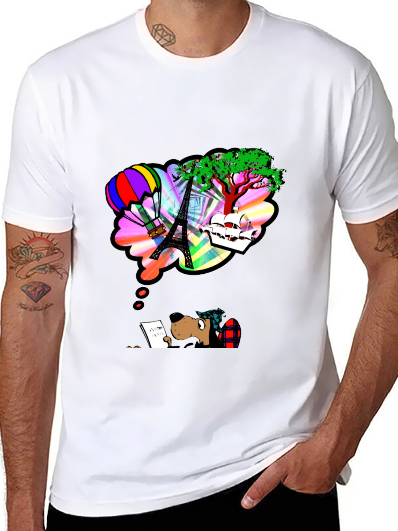 Dreaming Dog Graphic T-Shirt