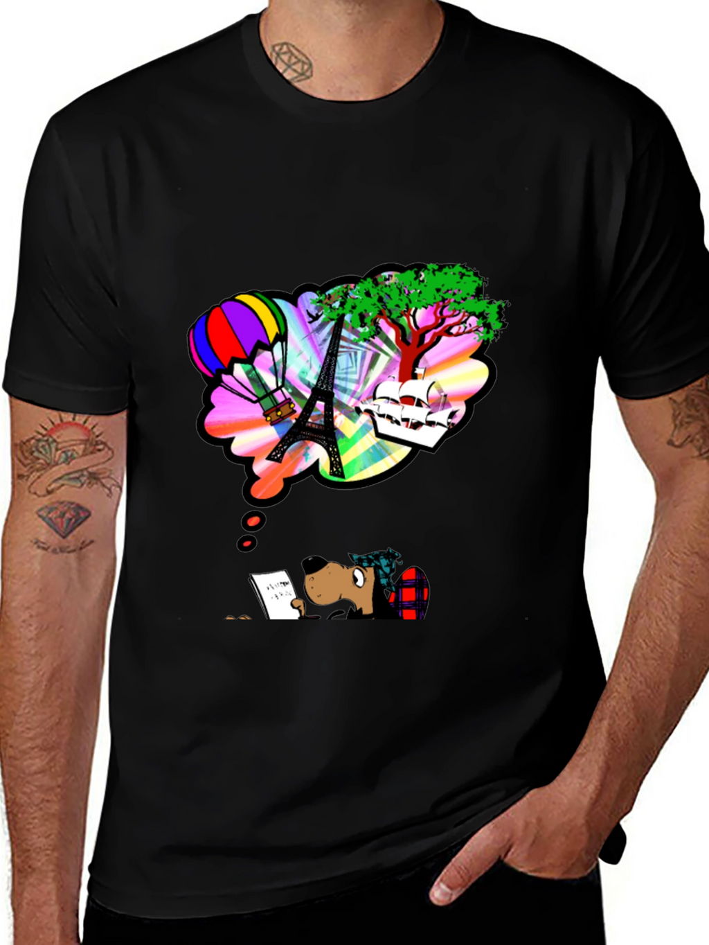 Dreaming Dog Graphic T-Shirt