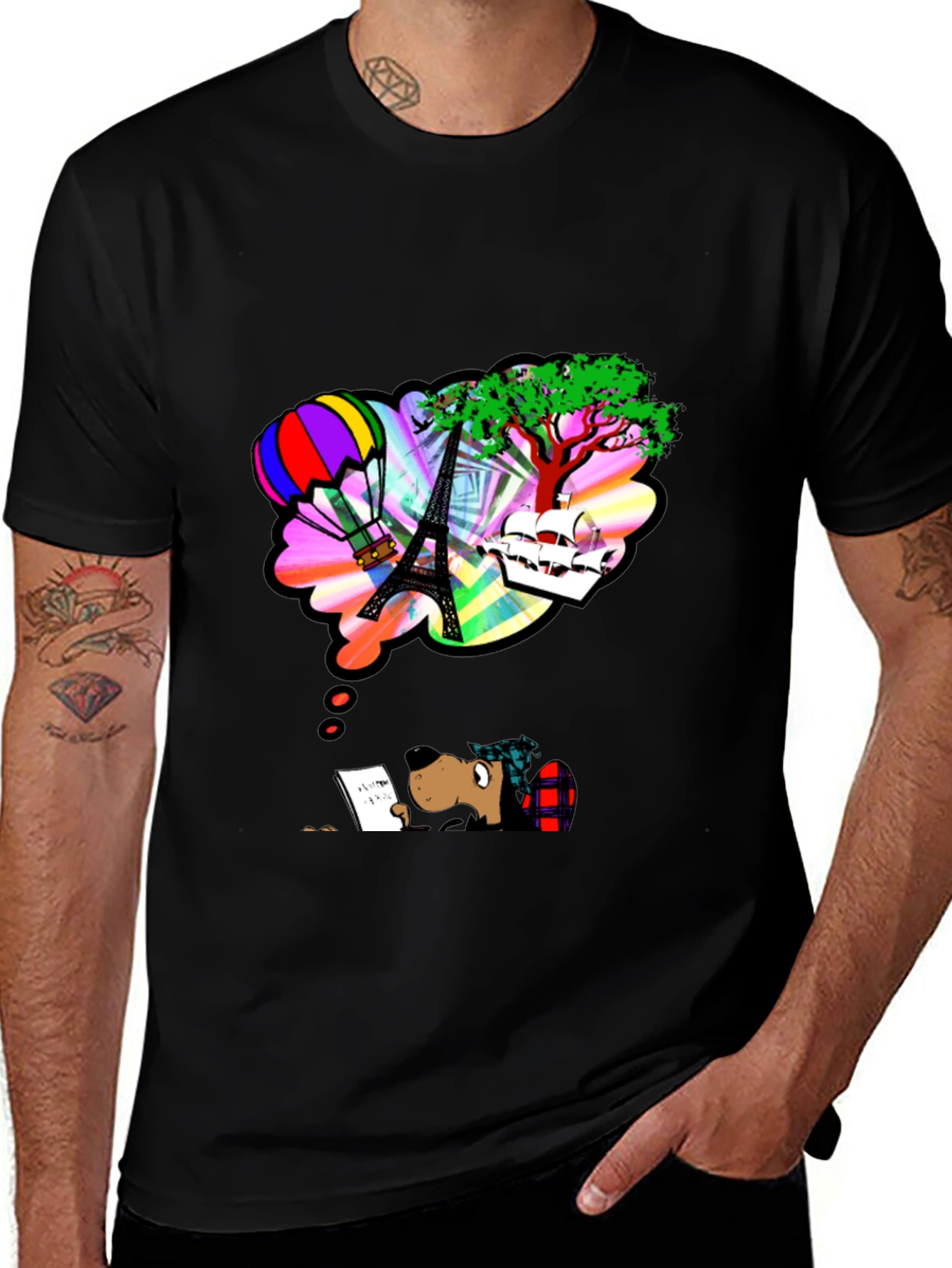 Dreaming Dog Graphic T-Shirt