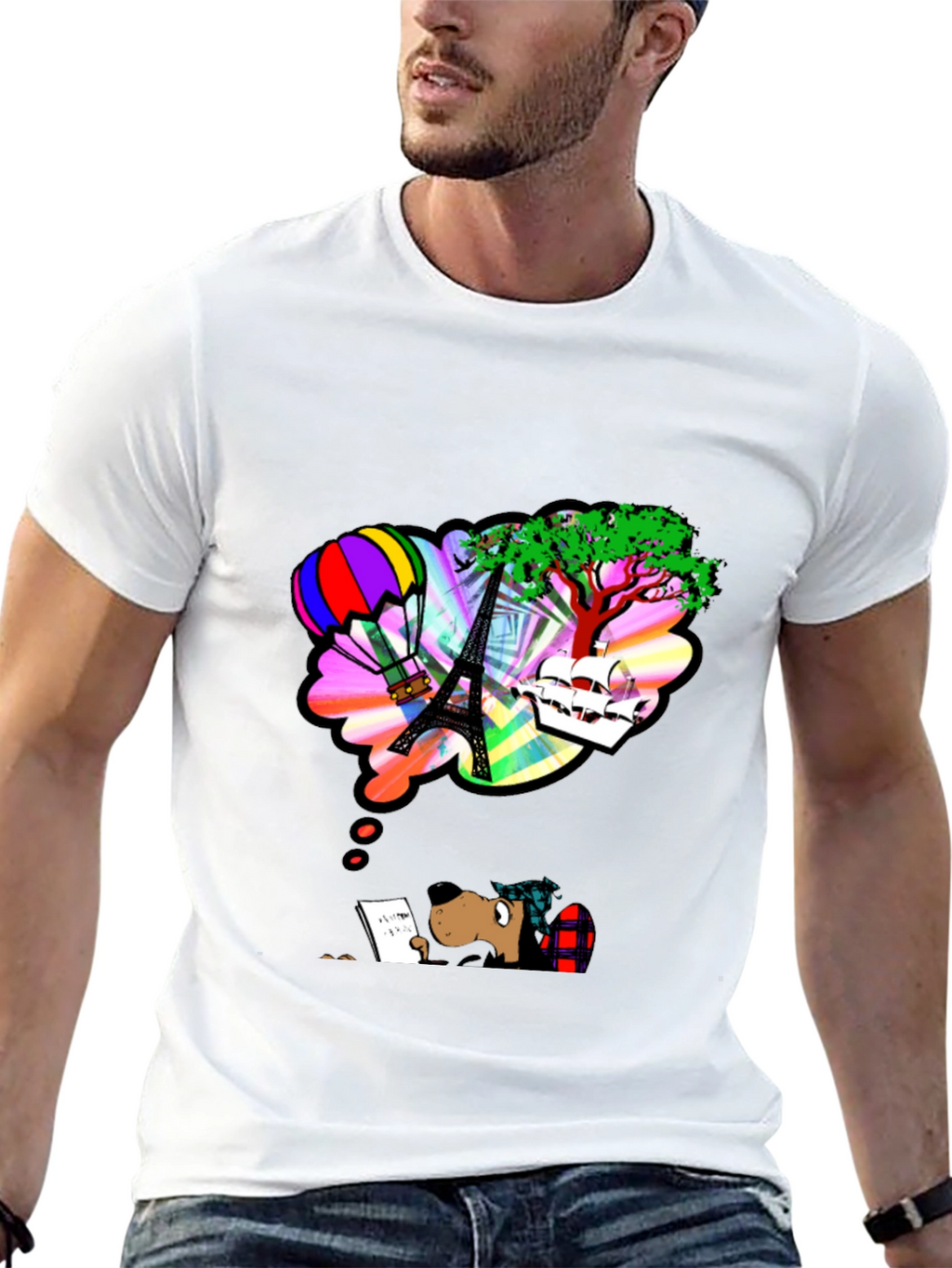 Dreaming Dog Graphic T-Shirt