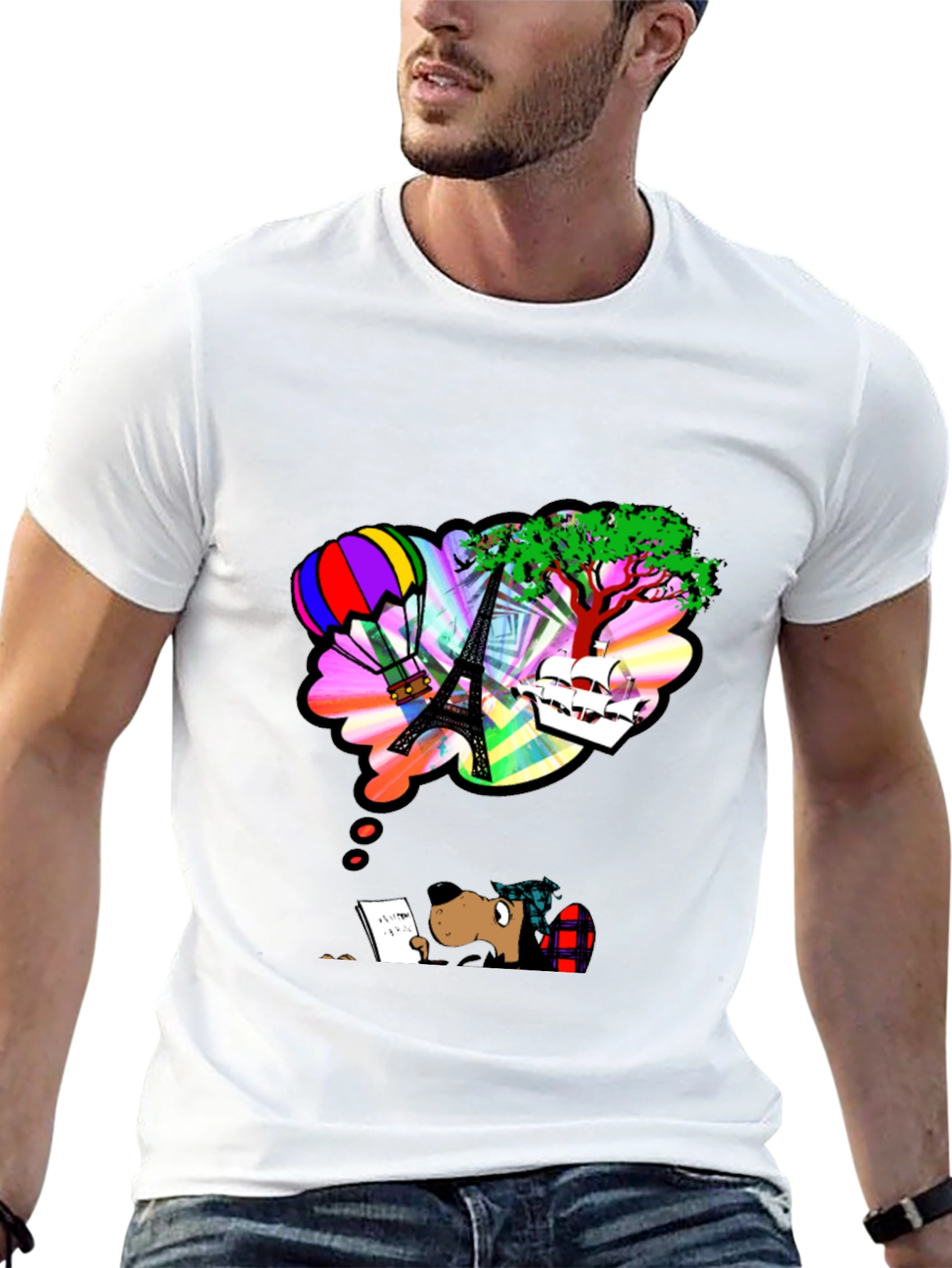 Dreaming Dog Graphic T-Shirt