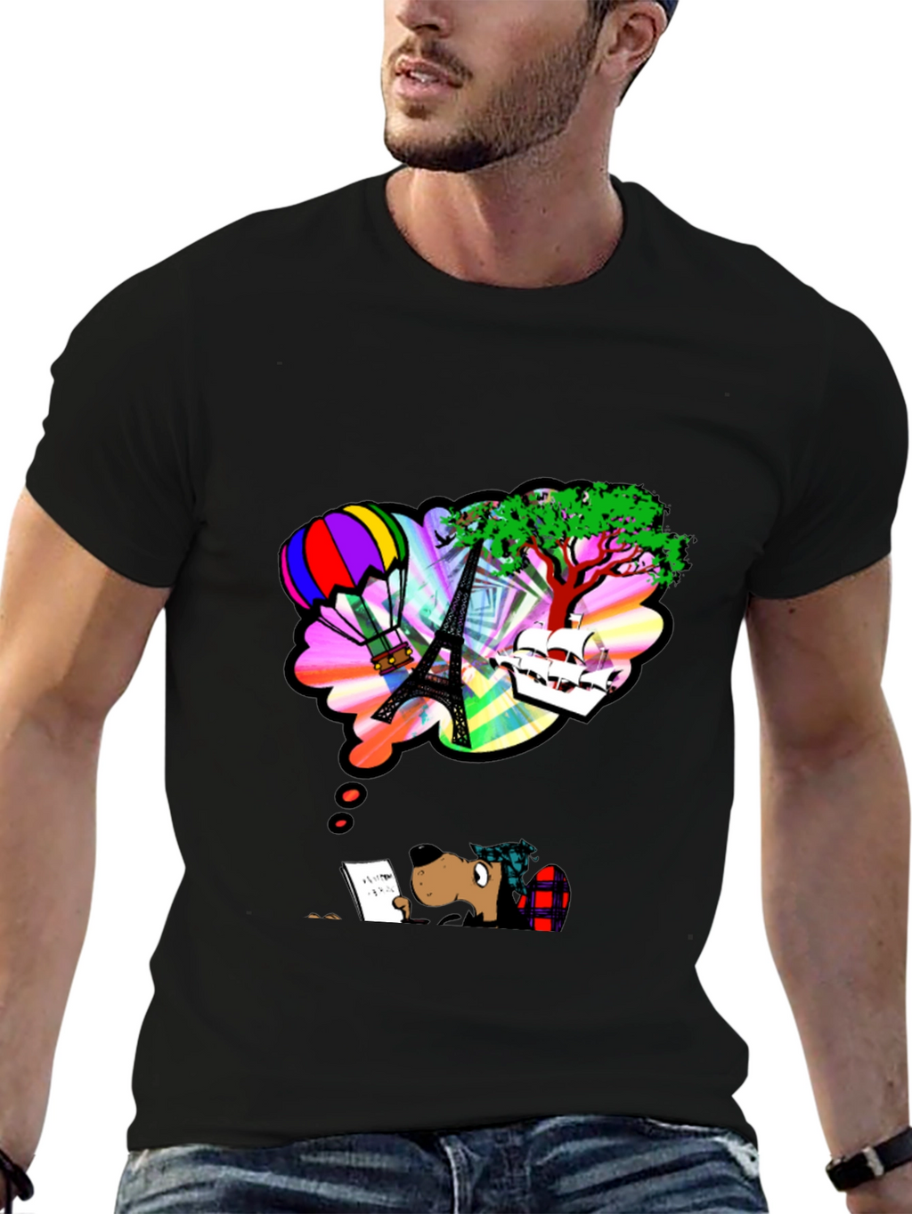 Dreaming Dog Graphic T-Shirt