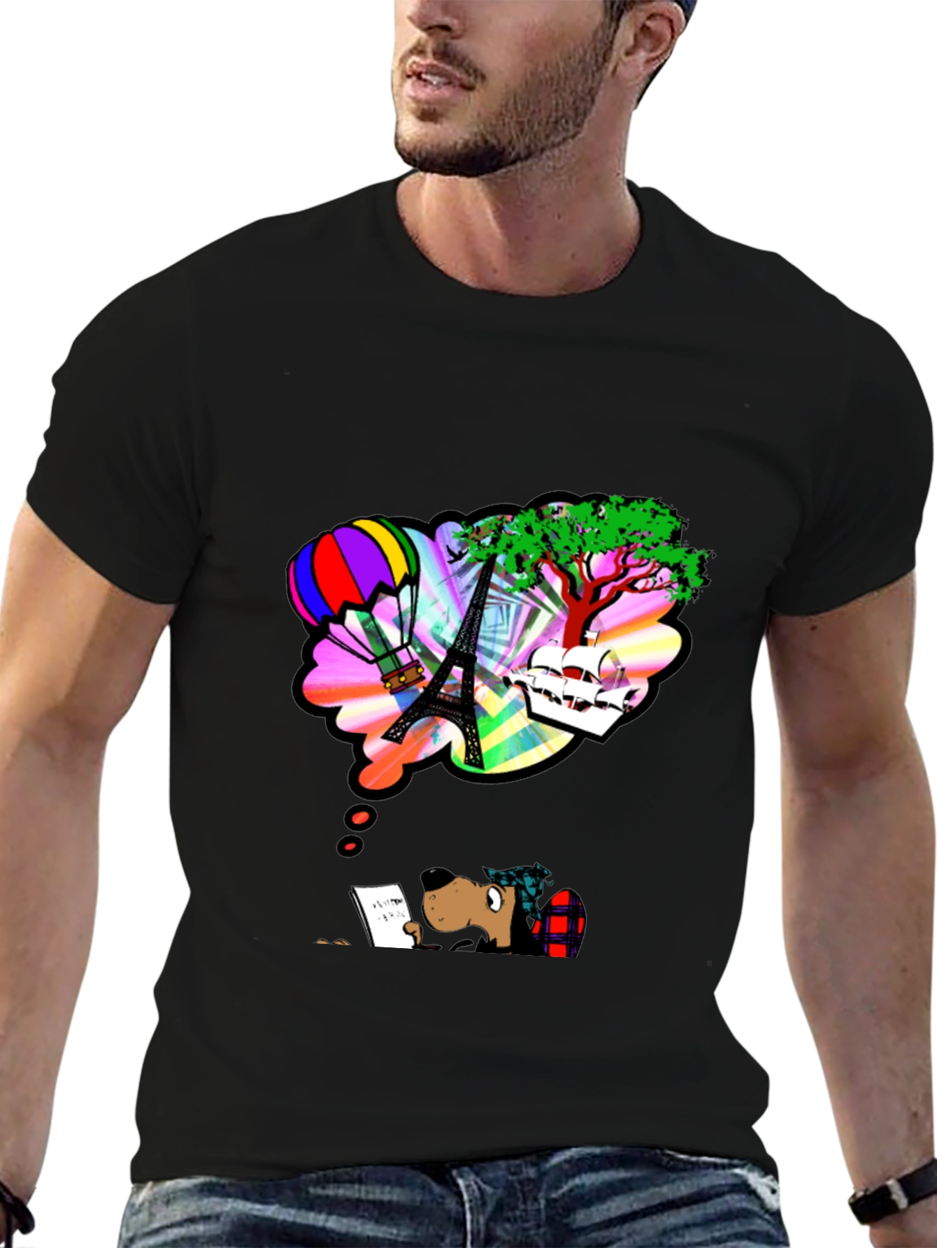 Dreaming Dog Graphic T-Shirt