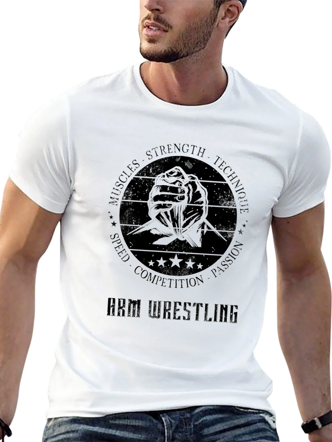 Arm Wrestling Graphic T-Shirt - Strength & Technique