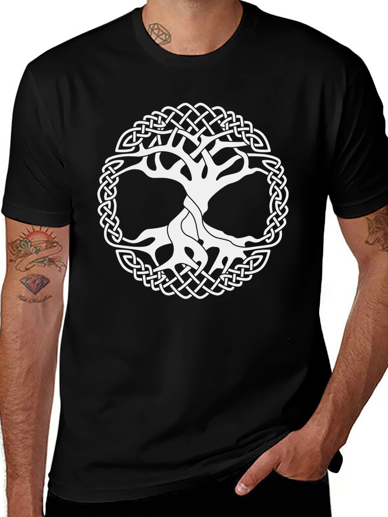 Celtic Tree of Life Black T-Shirt