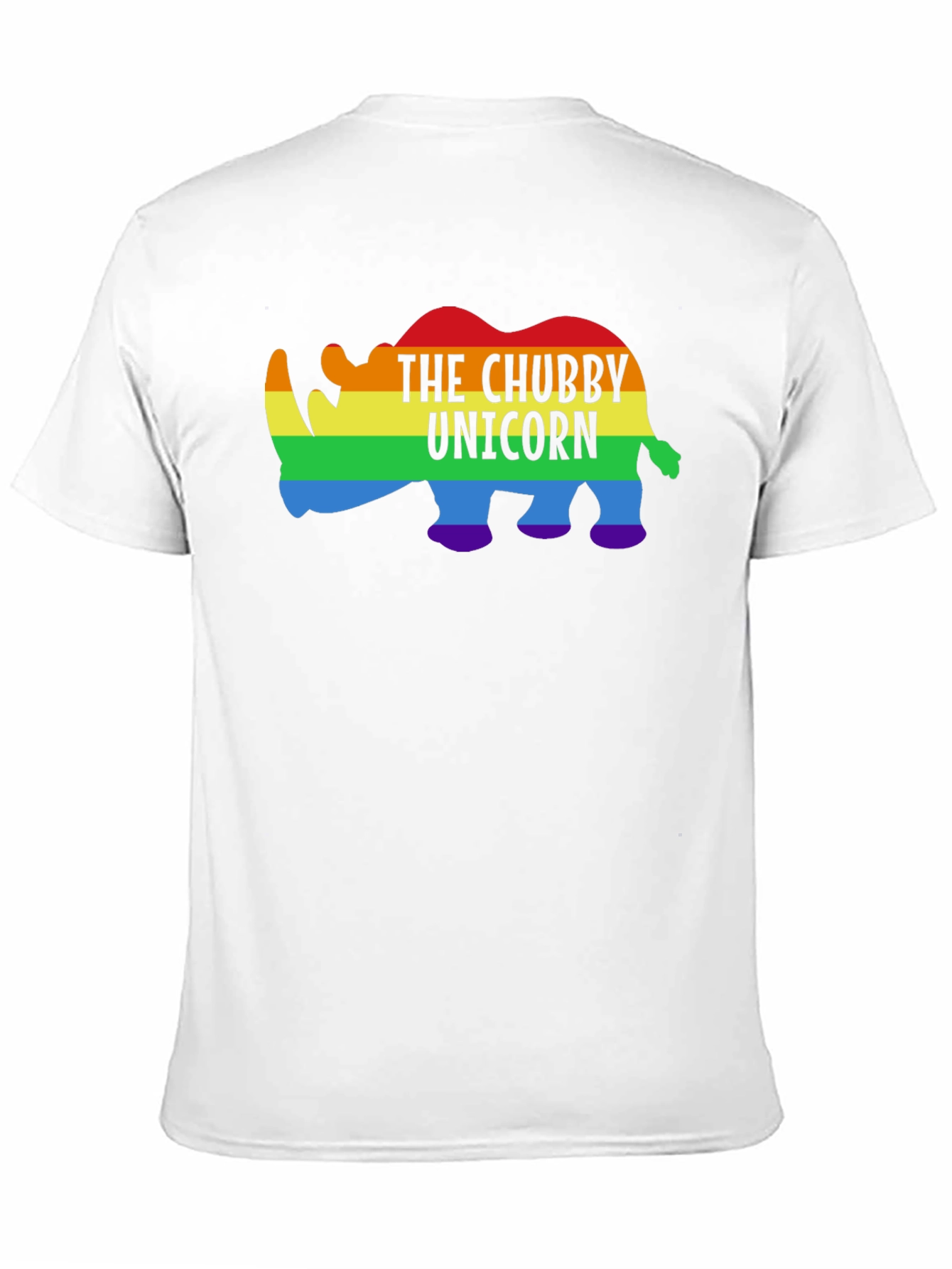 Chubby Unicorn Rainbow Graphic Tee